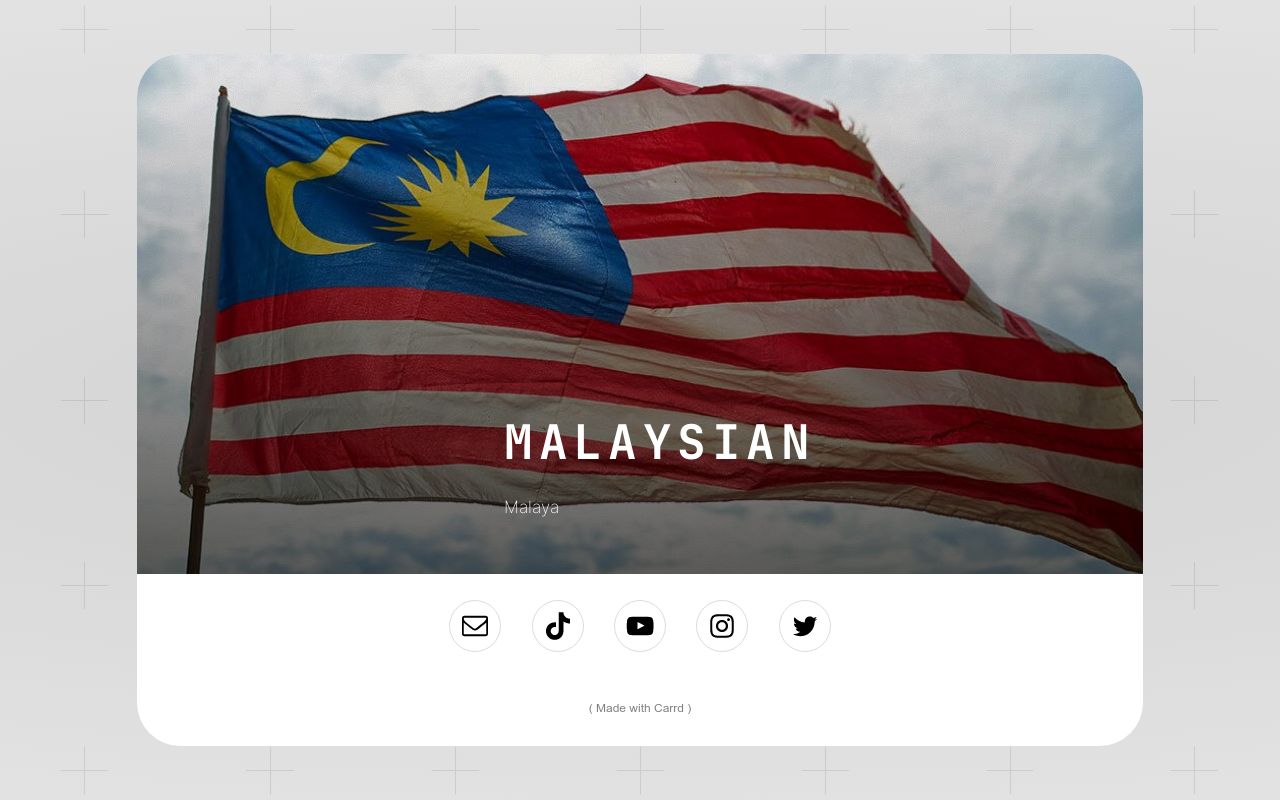 Carrd profile picture for @malaysian
